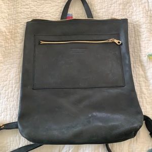 Parker clay black leather backpack Miramar